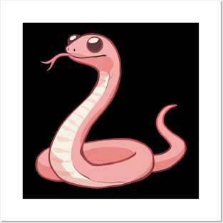 Pink Snake Posters and Art